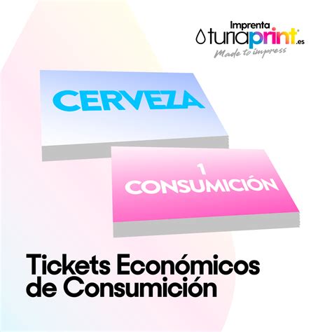 Vale Por Una Consumicion Tickets Económicos de Consumición - TURIAPRINT IMPRENTA - Imprenta Online -  Impresión Digital y Offset